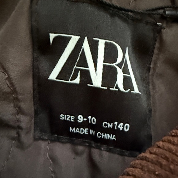 Zara Kids Chocolate Brown Leather Jacket with Hood - Picture 2 of 9